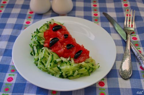 Салат арбузная долька пошаговый рецепт