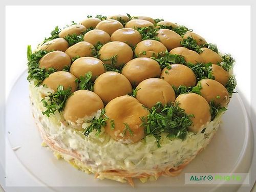 Салат грибная поляна