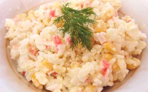 Салат крабовый: классический