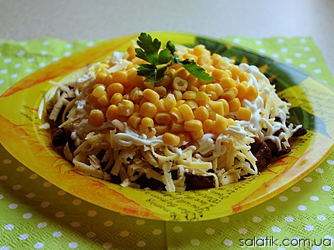 Салат с грибами шампиньонами