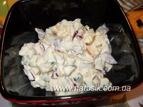 Салат с плавленным сыром